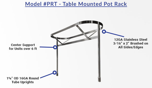 IMC Table-Mounted Pot Rack PRT