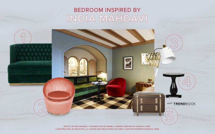 Bedroom Decor Inspired by India Mahdavi