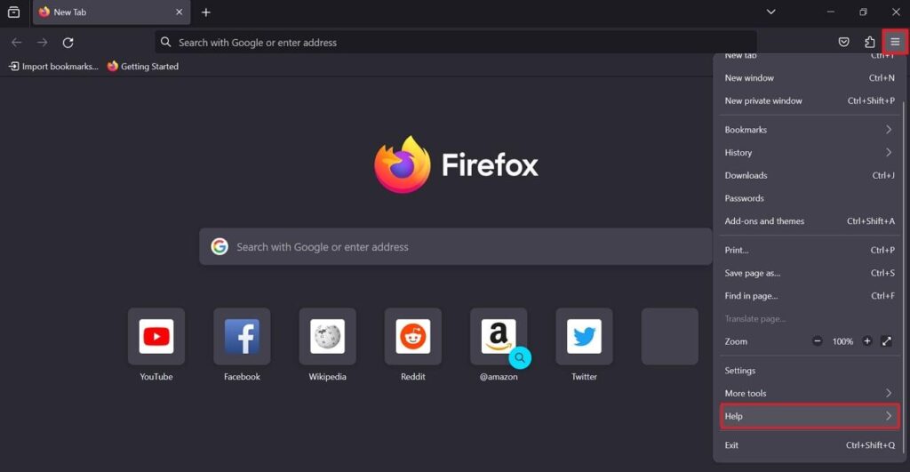head to firefox help