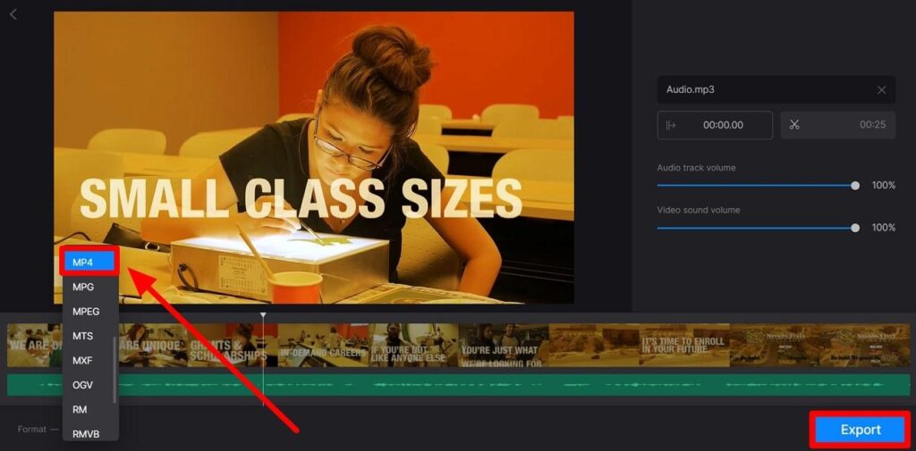save video in the desired formatÂ