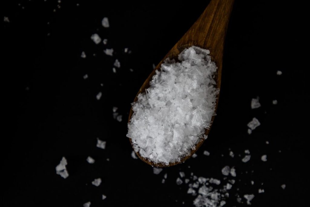 close up of sea salt