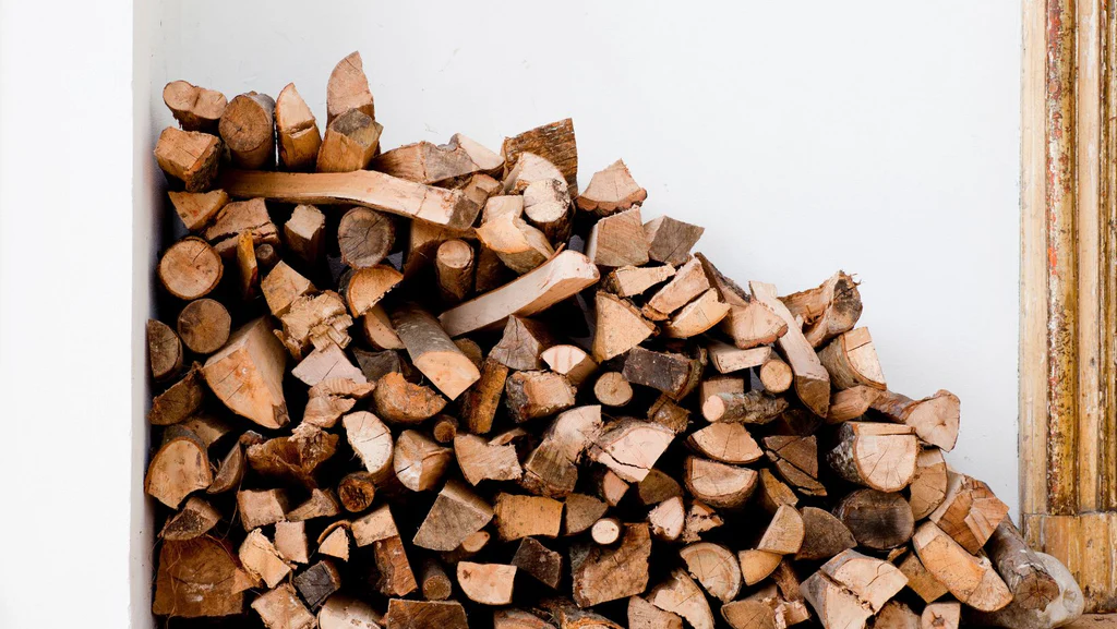 Pile of wooden logs