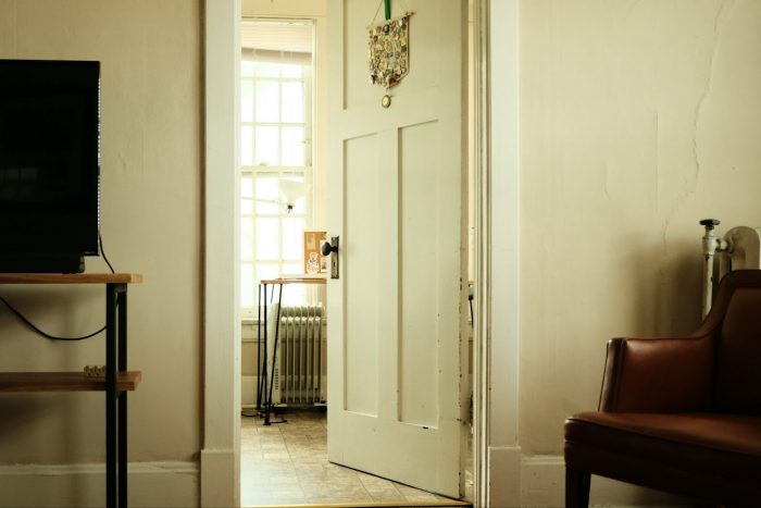 Open living room door