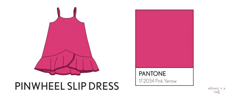 Pinwheel Slip Dress in Pink Yarrow