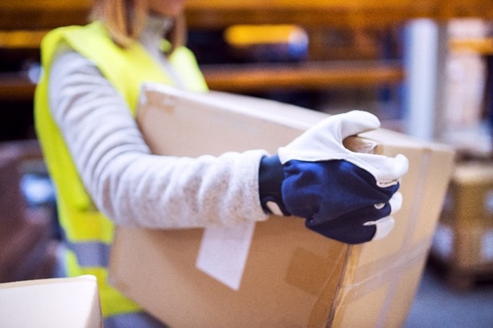 Worker holding a box