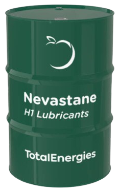 Nevastane XSH 220 green 55 gallon drum with white lettering and apple outline