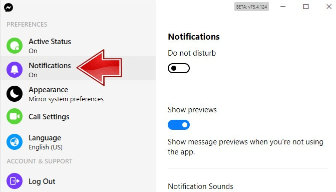 notification settingÂ 