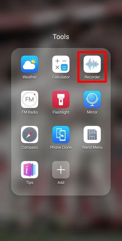 access voice recorder app