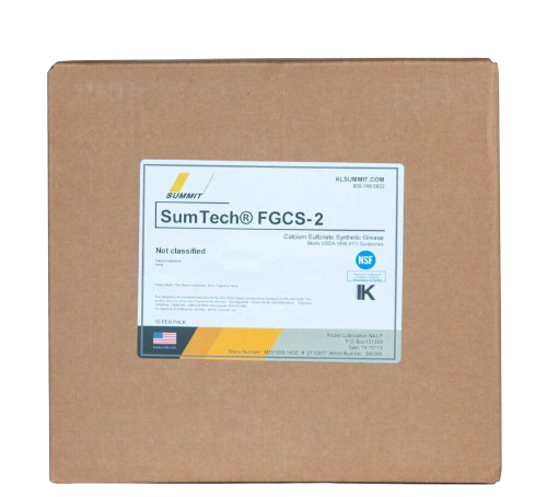 Light brown box with white label and blue text