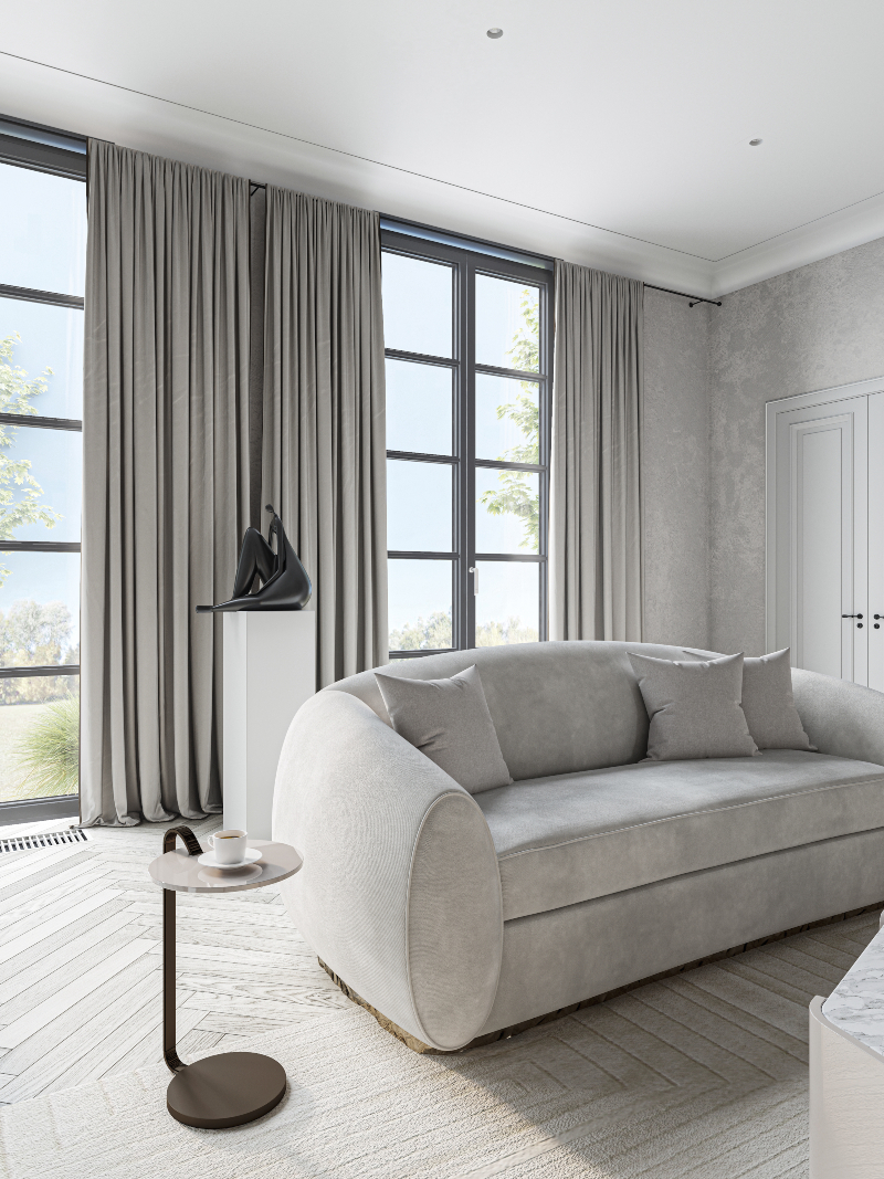 Clean Smooth Living Room By Covet House And Olga Bondareva