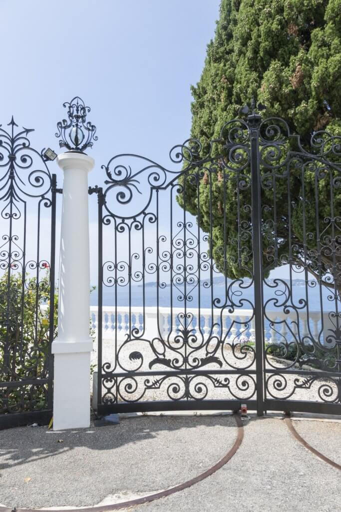 Iron gate, Hotel Cap-Estel, Eze-Bord-de-Mer, France, by Cattie Coyle Photography