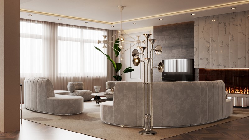 mid-century floor lamp