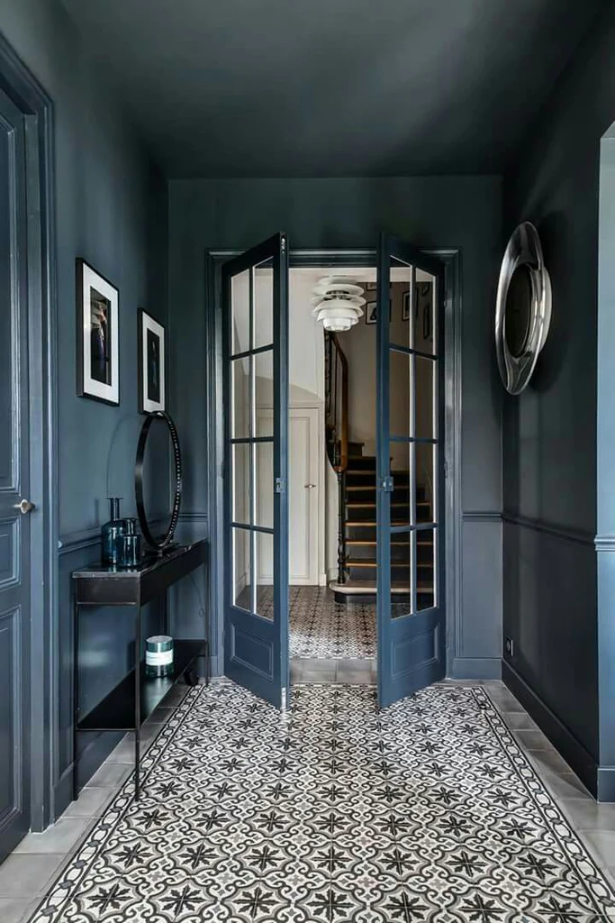 Dark Blue Hallway
