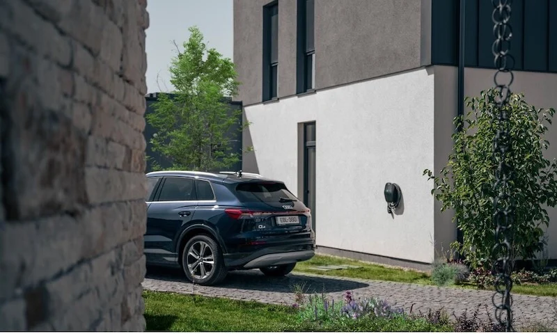 An EV is waiting to be charged by EVBox Livo charging station.