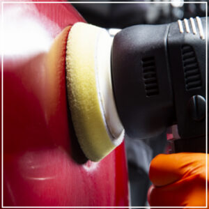 buffing and polishing car