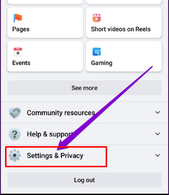 facebook settingsÂ 