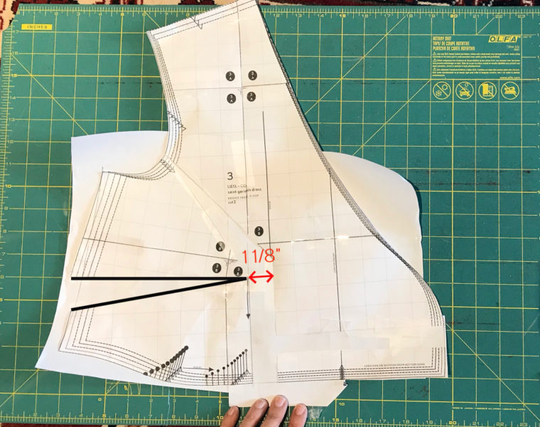 How to make a full bust adjustment on the Saint-Germain Wrap Dress.