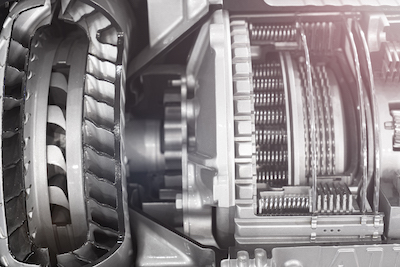 close-up of a carâ€™s automatic transmission