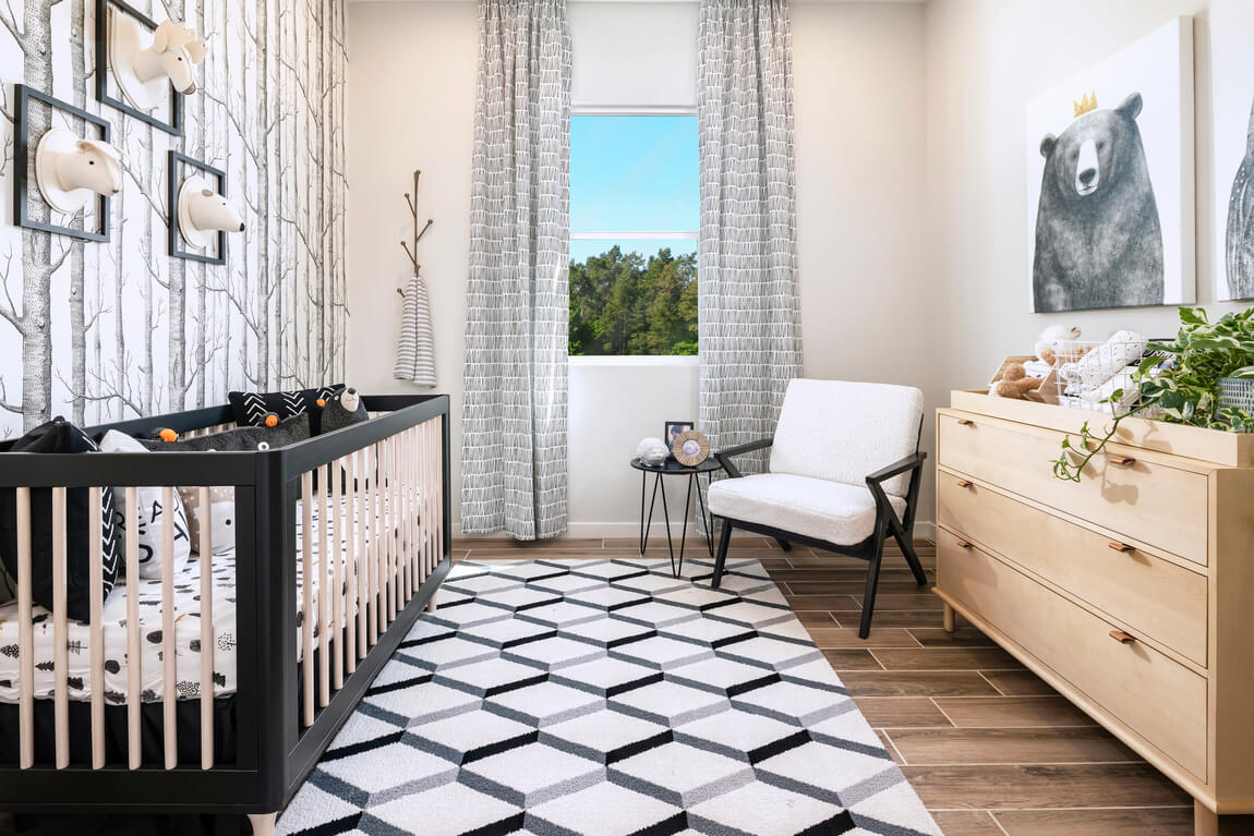 wilderness themed nursery design idea