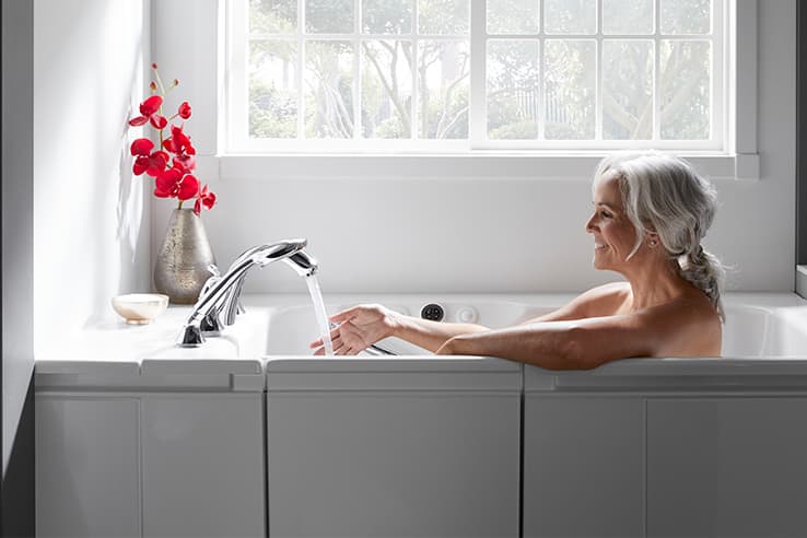 Woman Enjoying Therapeutic Bath