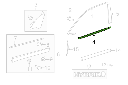 Replacement belt molding