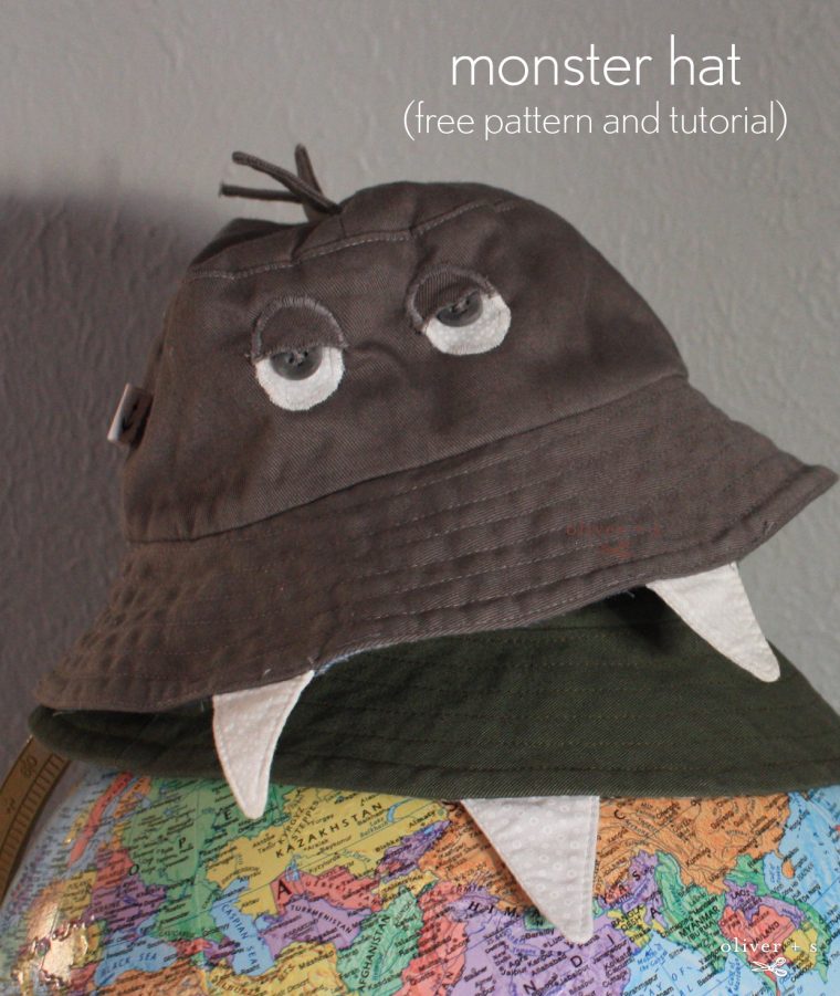 Oliver + S Reversible Bucket Hat turned into monster hats