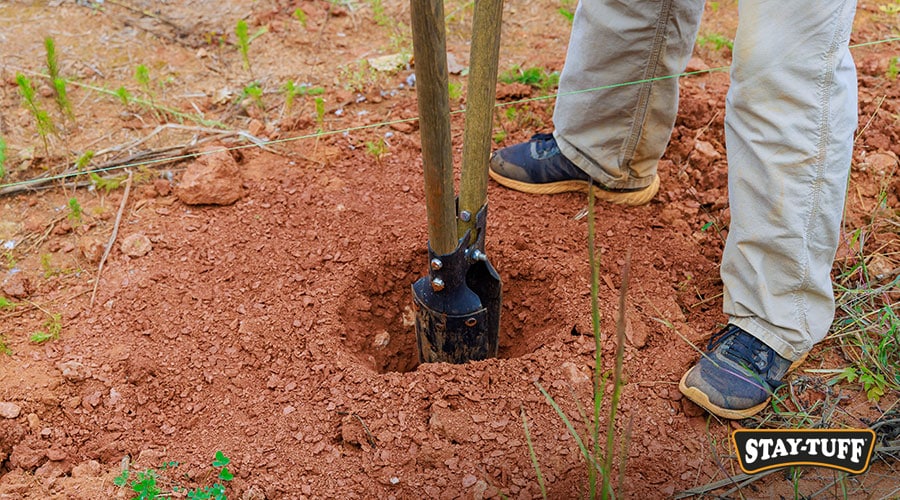 Check for utility lines before digging any type of post hole