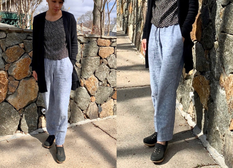 We've rounded up our testers' versions of the new Montauk Trousers pattern.
