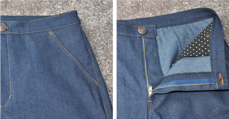Finished Hollywood Trousers with slant pockets
