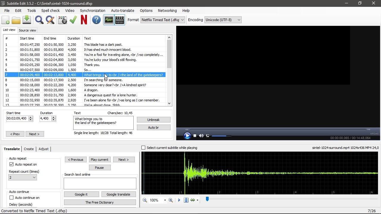 subtitle edit add subtitles to video