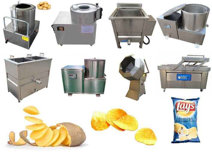 small potato chips making plant