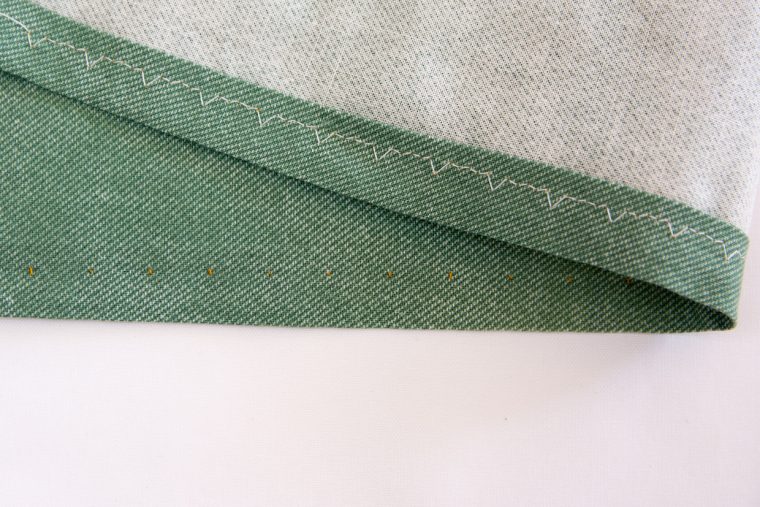 Invisible machine hem