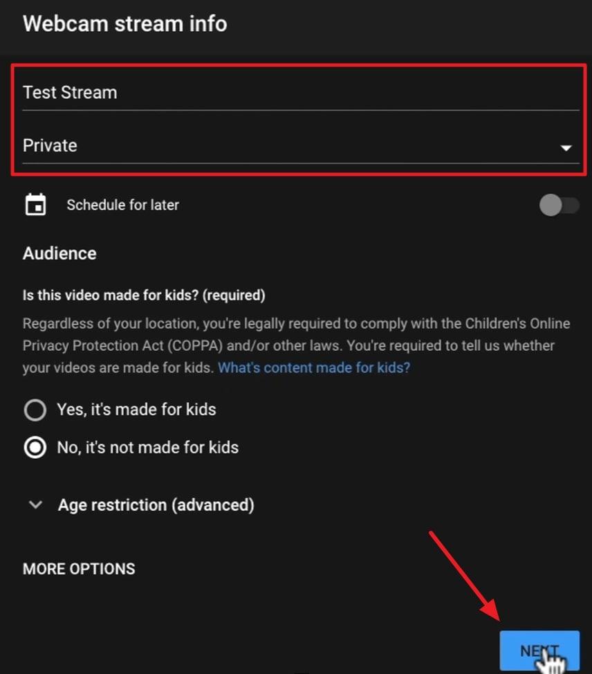 customize privacy options