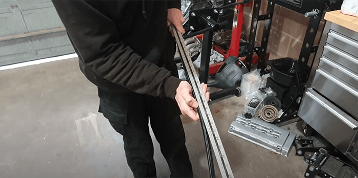 measure the AN braided hose to length 