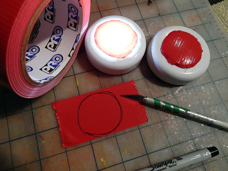 Head and brake lights that work! I found these perfect sized little push lights at a local dollar store and to top off the truck they really do add a WOW factor.