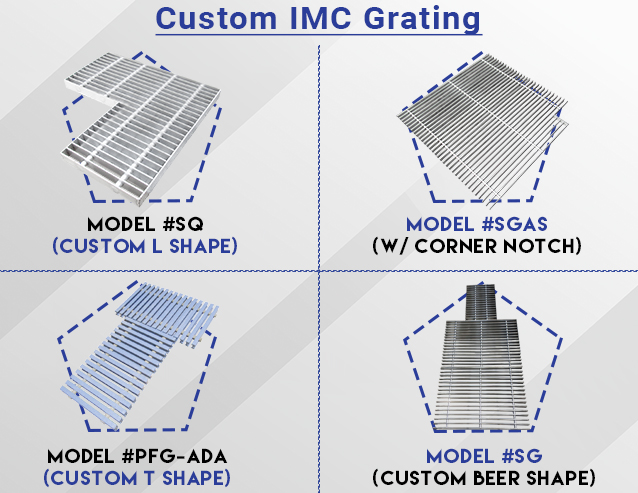 Image of custom-sized grating