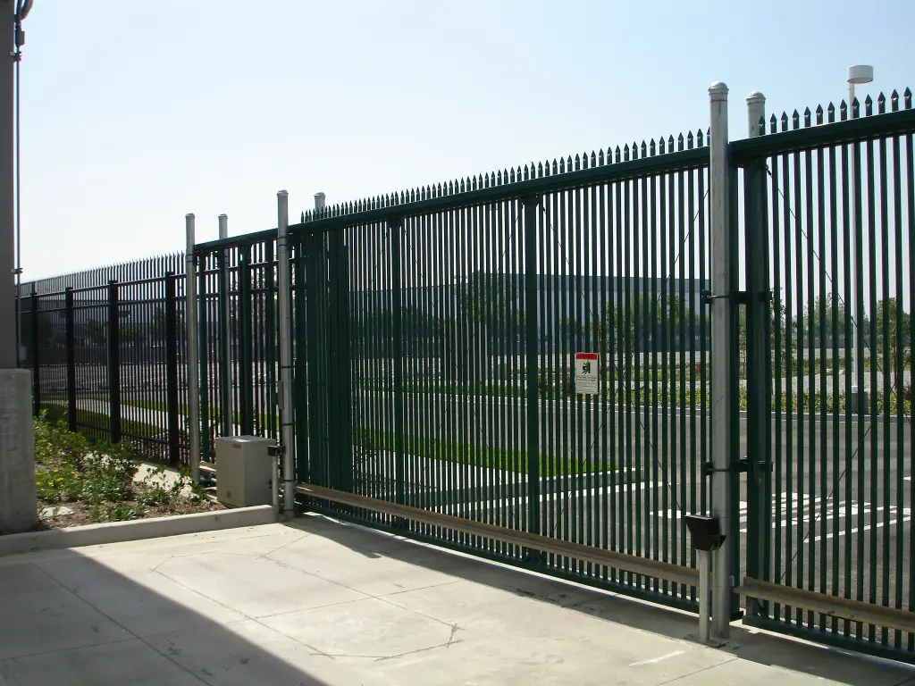 Ornamental Black Cantilever Gate