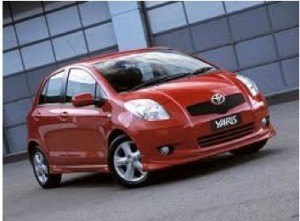 orange toyota yaris