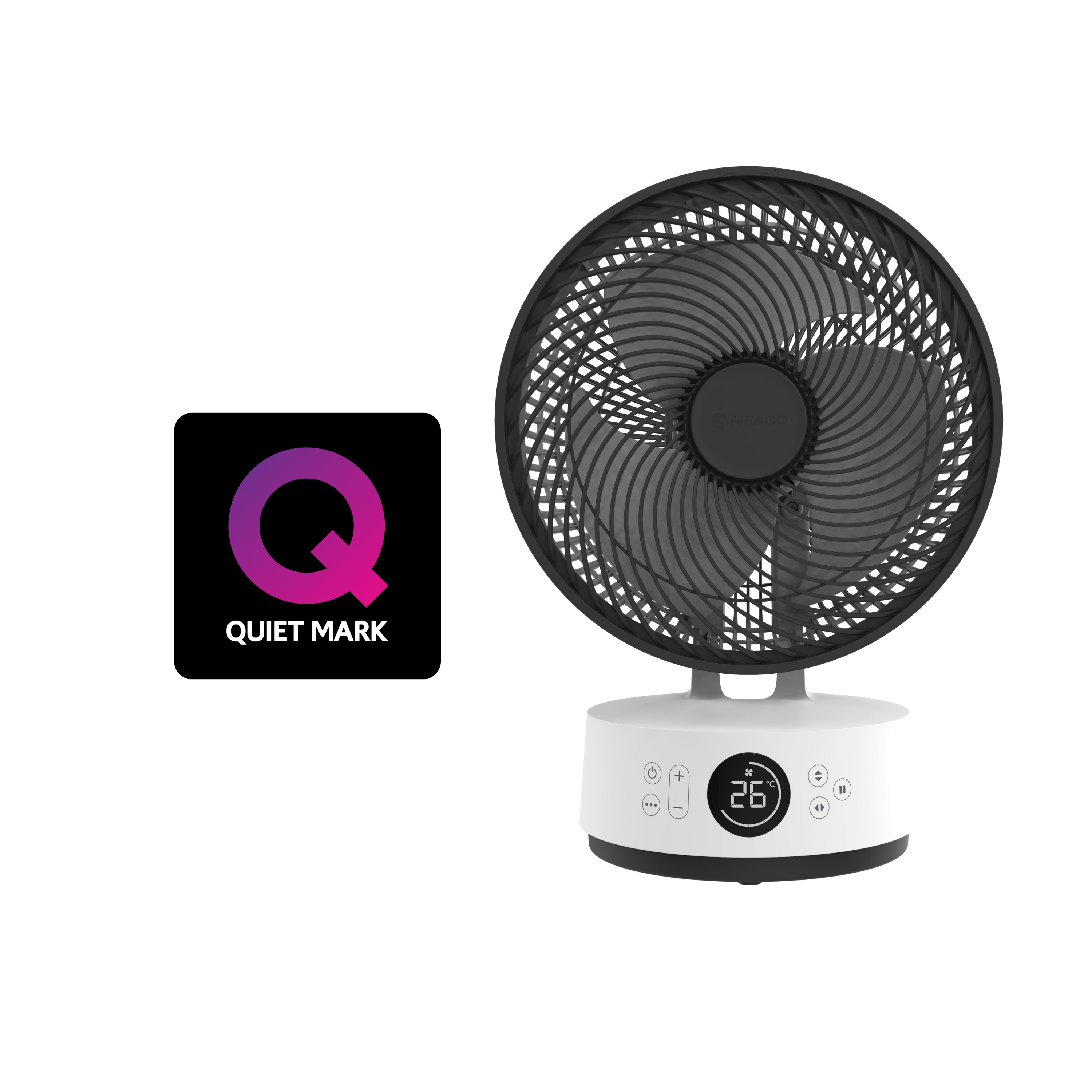 MeacoFan Sefte Table Air Circulator on White Background