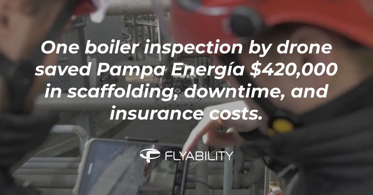 A drone inspection saved Pampa EnergÃa $420,000 in related expenses.