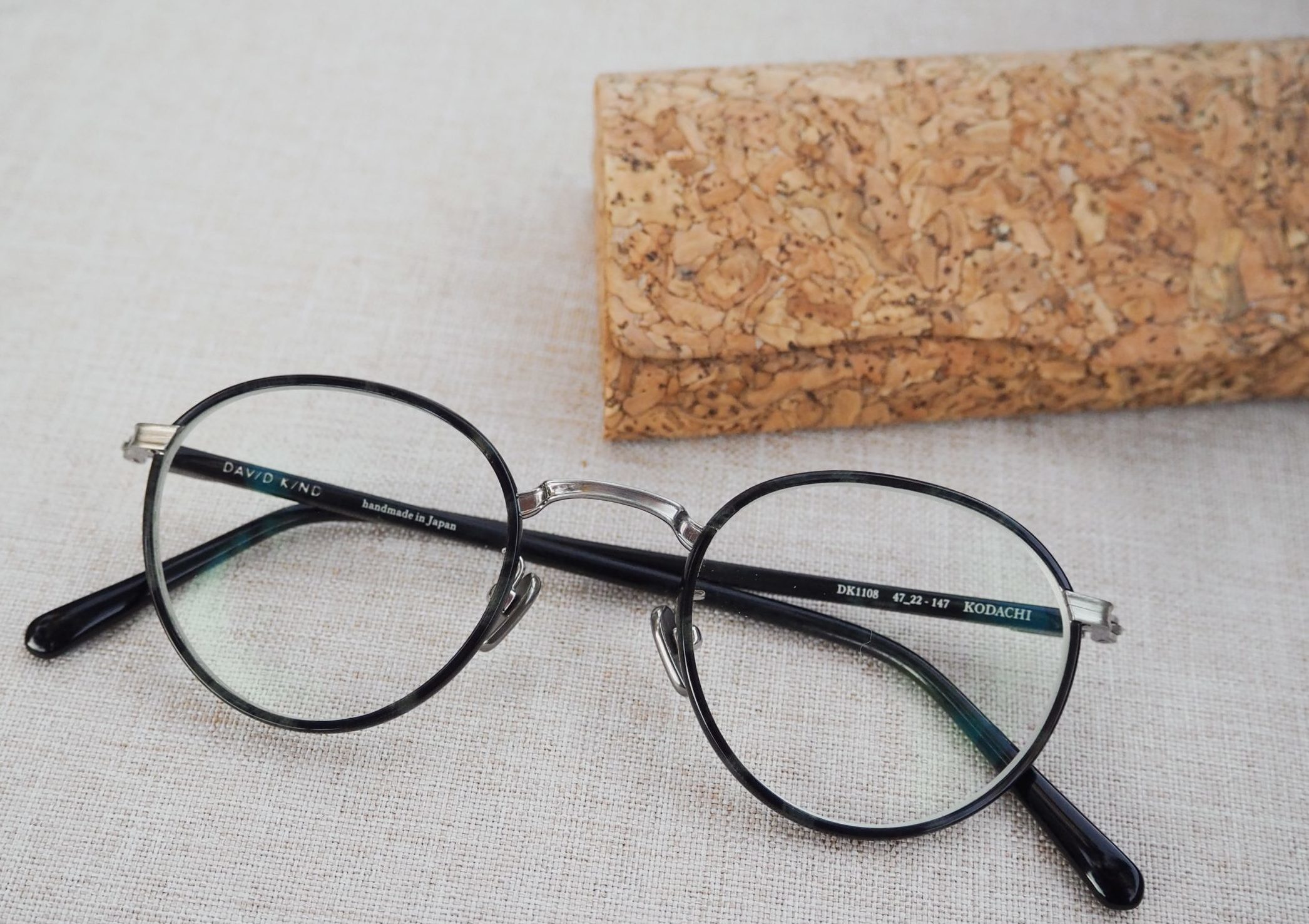 A pair of stylish, high-quality eyeglasses