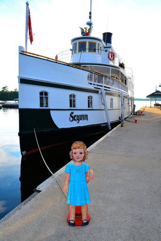 S is ready to board the RMS Segwun