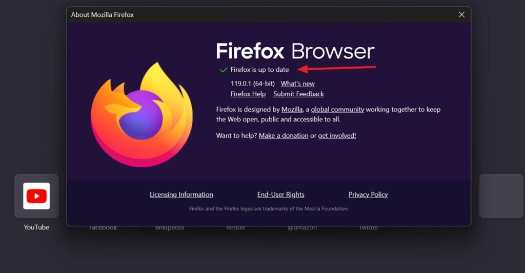 keep firefox updated