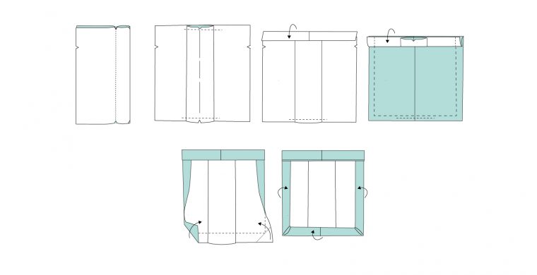 Inverted pleat pockets