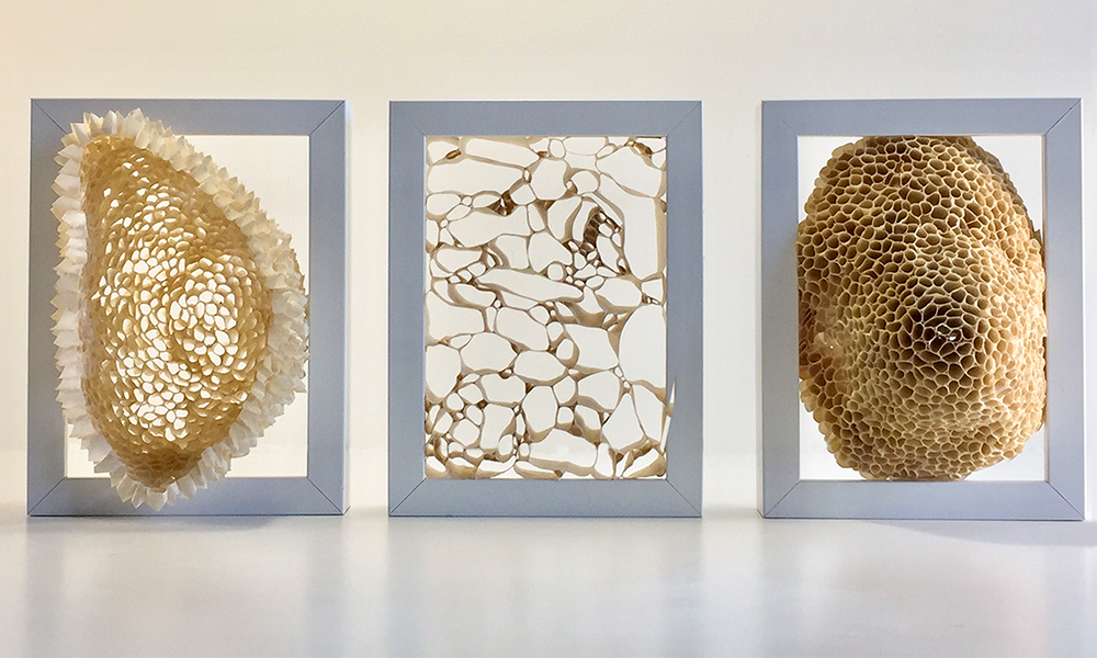 A triptych each made with Pro 796 Masking Tape