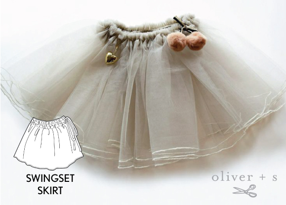 Add some pom poms to the Oliver + S Swingset Skirt