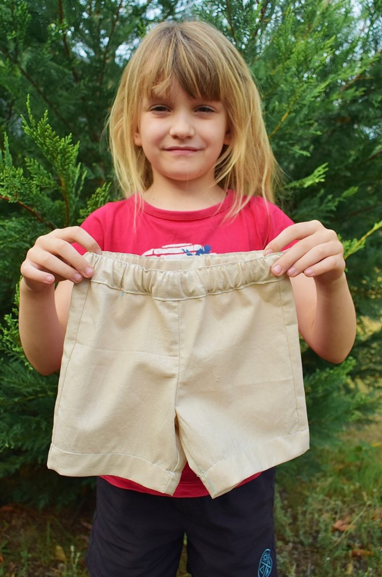 Teach kids to sew with this free shorts pattern