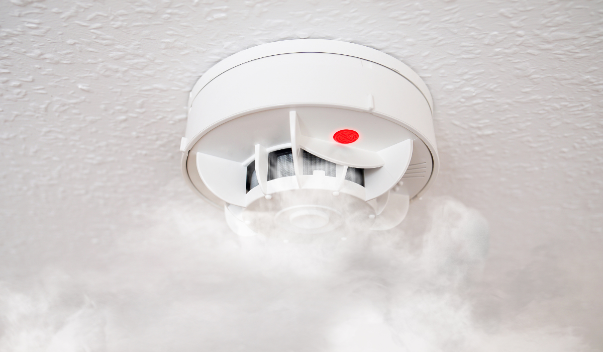 Fire resistance - smoke alarm with rising smoke