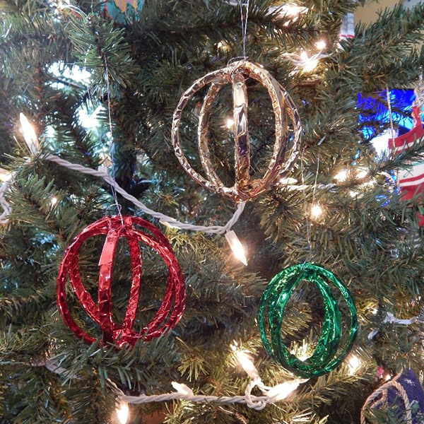 Galaxy saucers: These eye catching ornaments may be super simple to make, but they do pack a big punch on the tree.