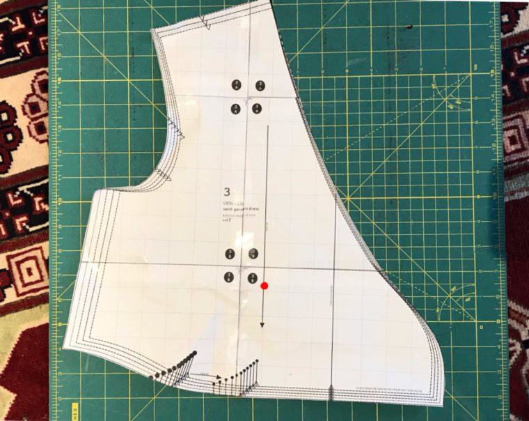 How to make a full bust adjustment on the Saint-Germain Wrap Dress.